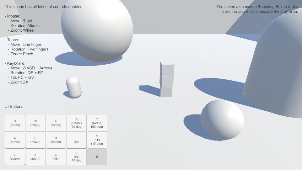 All input methods example scene