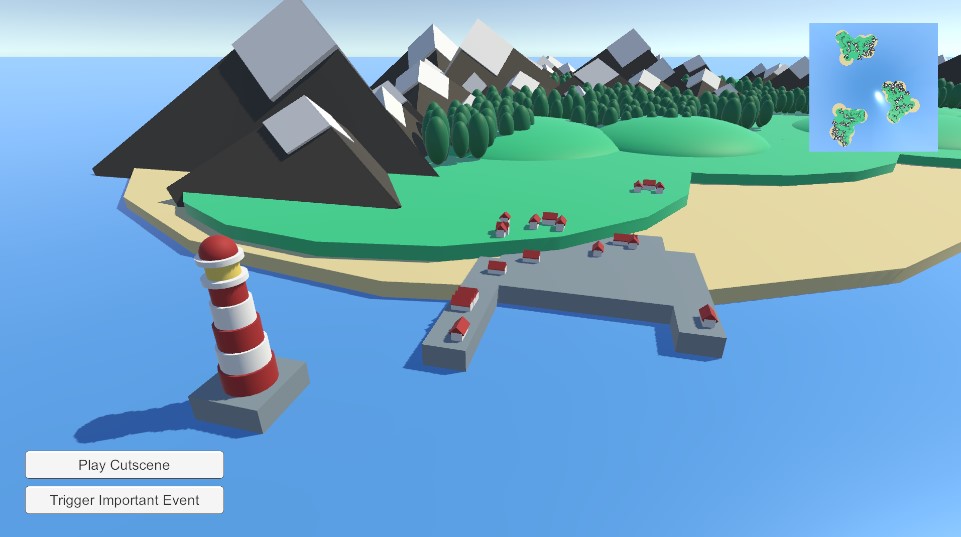 Island city builder example scene