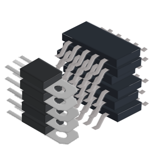 Piles of sorted scrap components