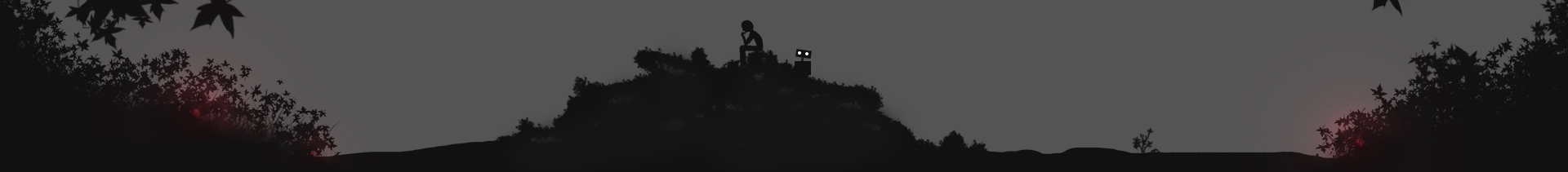 Robotics engineer and robot sitting in a junkyard.